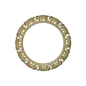 Vintage 1940s Carved Celluloid Chinese Elephant Walking Bangle Bracelet Vintage